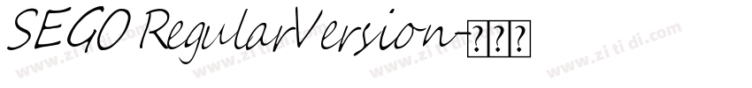 SEGO RegularVersion字体转换 SEGO RegularVersion字体转换